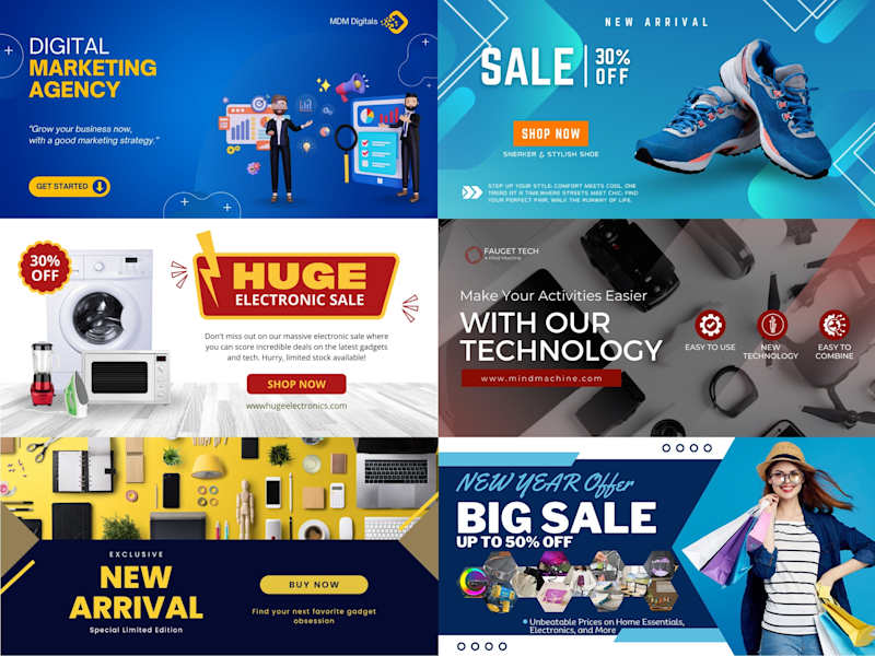Cover image for I will design awesome website header, slider or banner