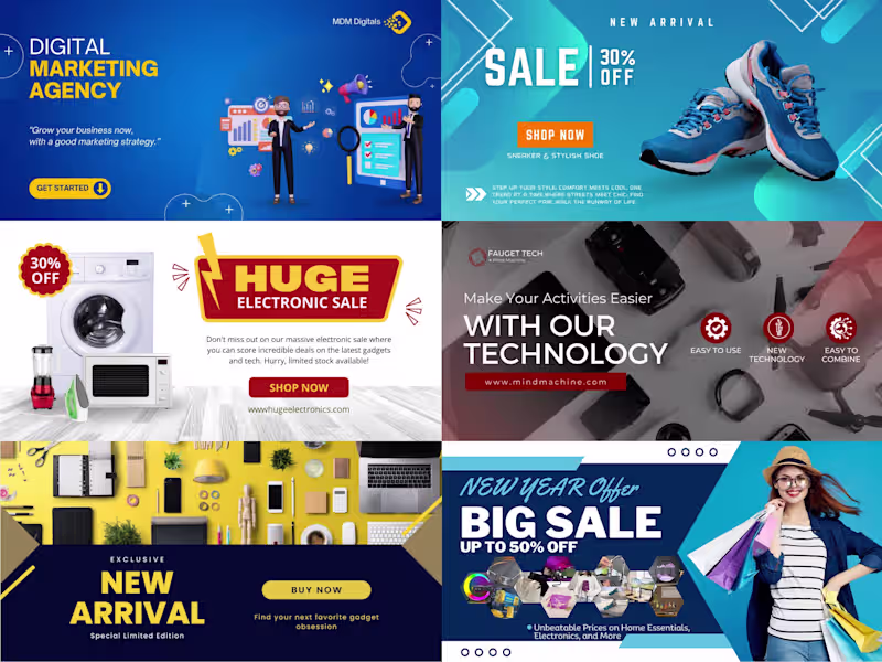 Cover image for I will design awesome website header, slider or banner