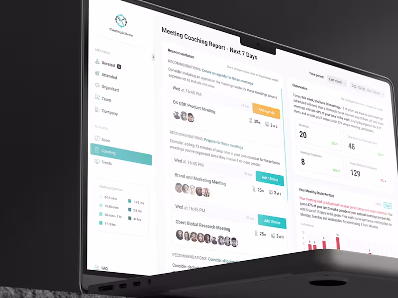 Cover image for Meeting performance analytics platform redesign