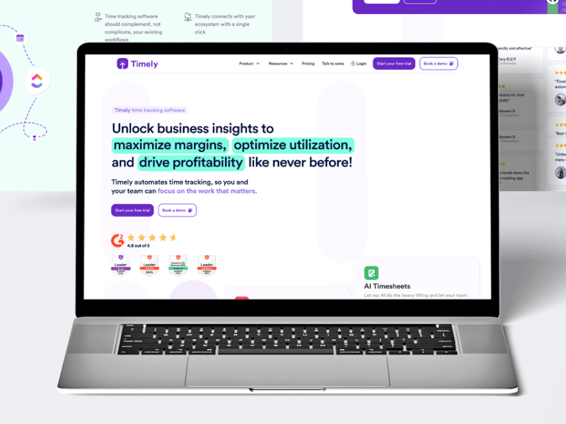 Cover image for Marketing Website Design & Optimization for Timely