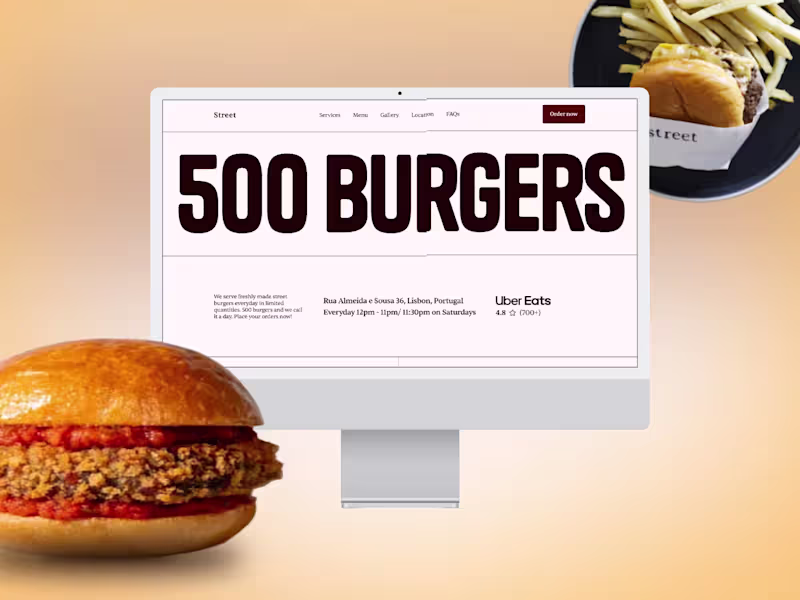 Cover image for Website Ideation for Smash Burgers (Lisbon)