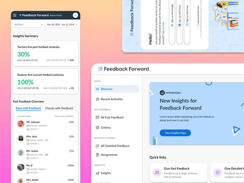 Cover image for Feedback Forward Web App Design for Opportunity Education