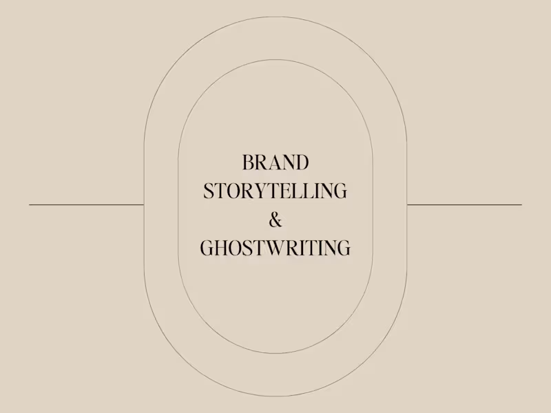 Cover image for Brand Storytelling & Ghostwriting