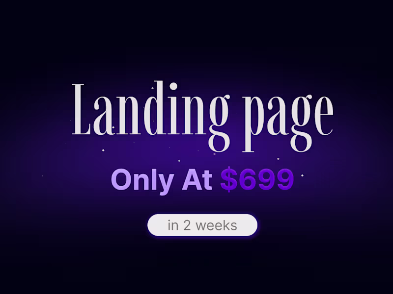 Cover image for Landing page design & framer development