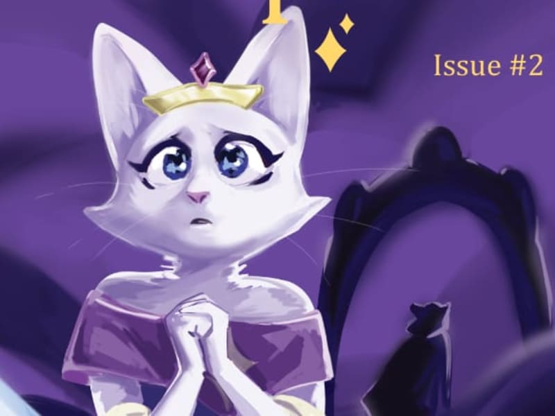 Cover image for Illustrated Cover for Fantasy Comic about Cat Knights