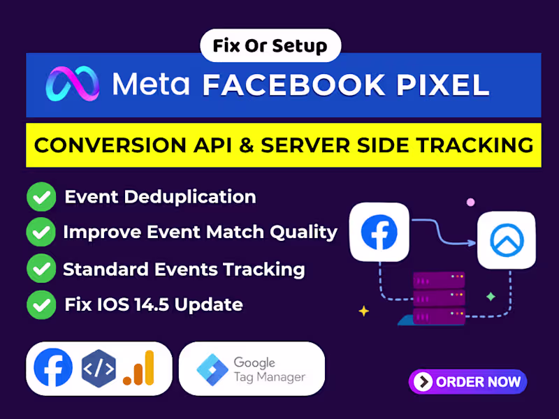 Cover image for Meta Facebook Pixel Conversion API server side tracking setupGTM