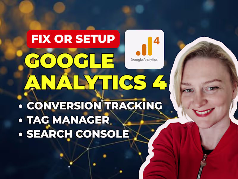 Cover image for Setup GA4, fix issues & configure conversions