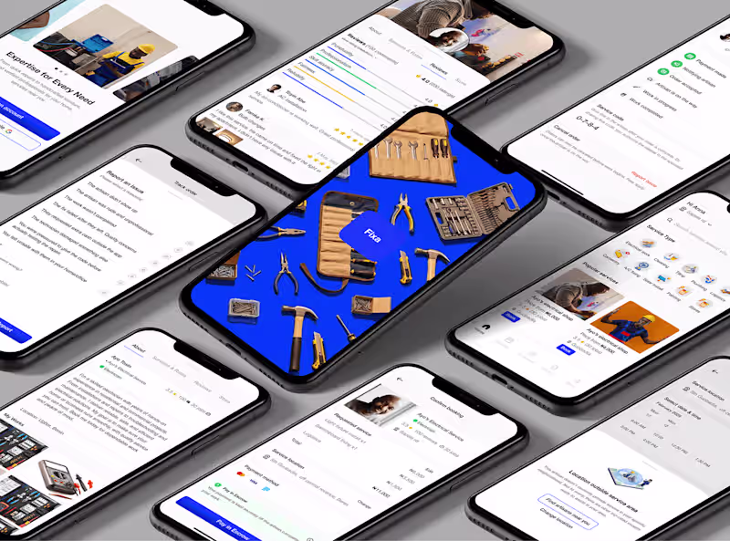 Cover image for Fixa - a b2c app. To connect users with artisans