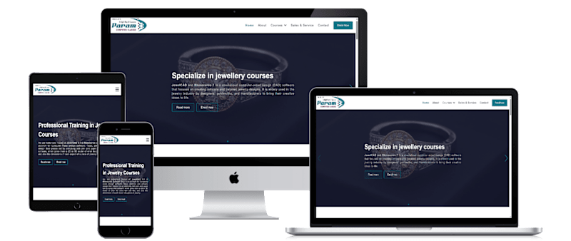 Cover image for Landing site for jewellery design classes