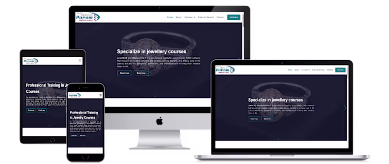 Cover image for Landing site for jewellery design classes