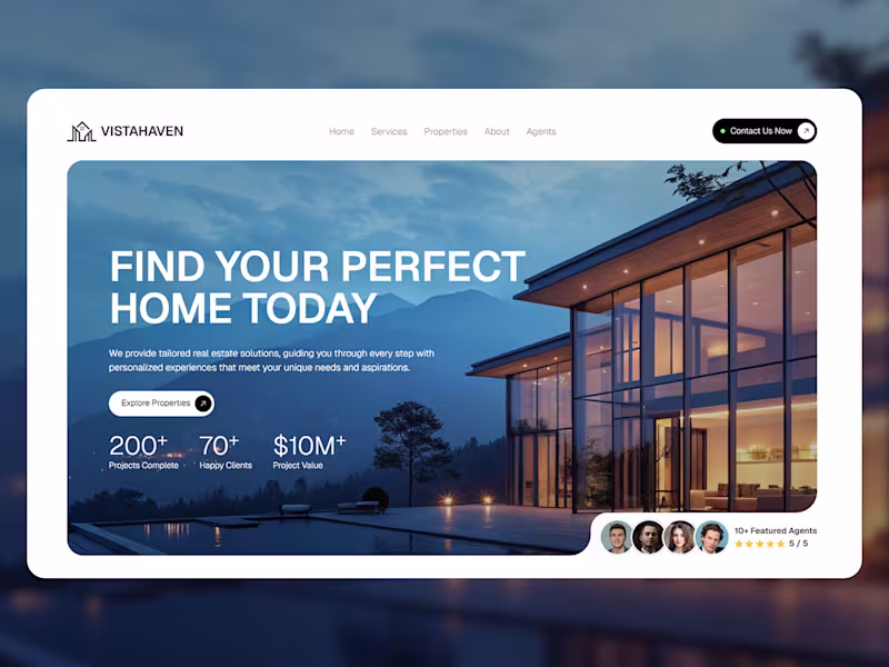 Cover image for VistaHaven — Stunning Real Estate Template