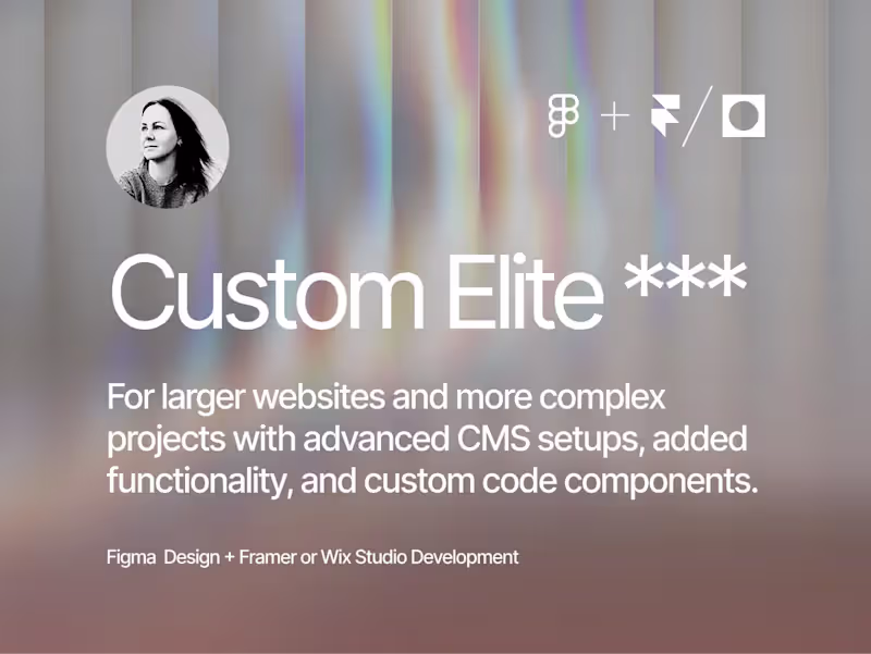 Cover image for Framer or Wix Studio Design + Development ***