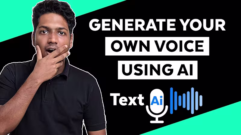 Cover image for How to Generate Your Own Voice - Text to Speech - YouTube