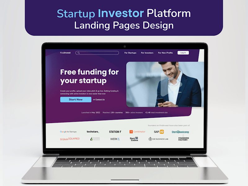Cover image for Startup-Investor Platform Landing Page Design
