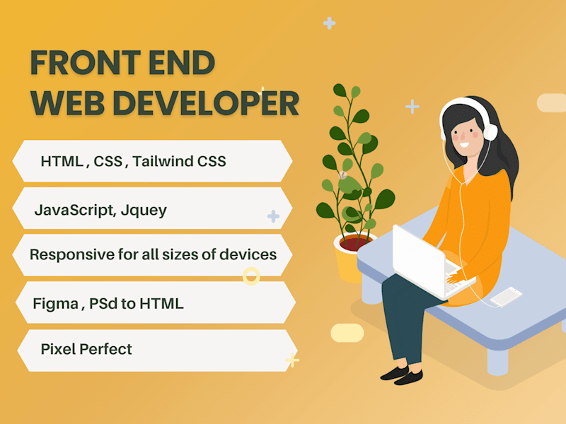 Cover image for Frontend end Website development | Figma to HTML