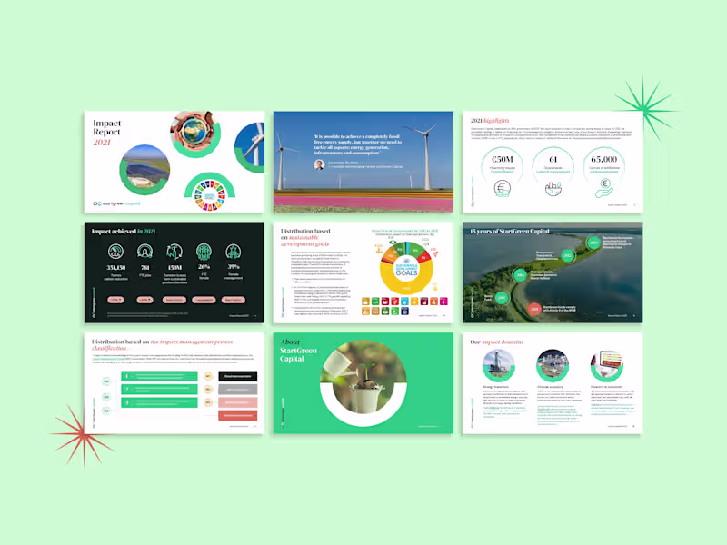 Cover image for Impact Report Design for StartGreen Capital