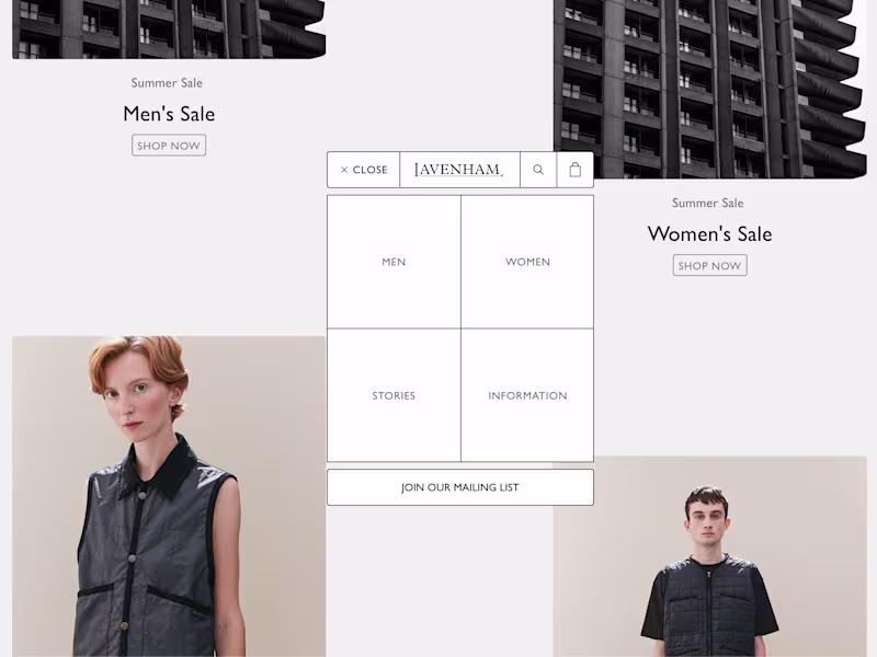 Cover image for Lavenham Jackets headless ecom site