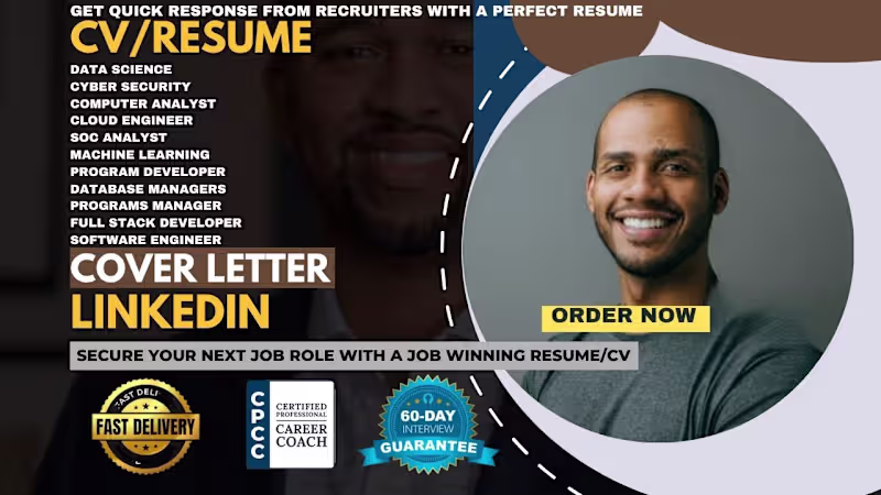 Cover image for ATS resume for cybersecurity, software engineer, tech & business