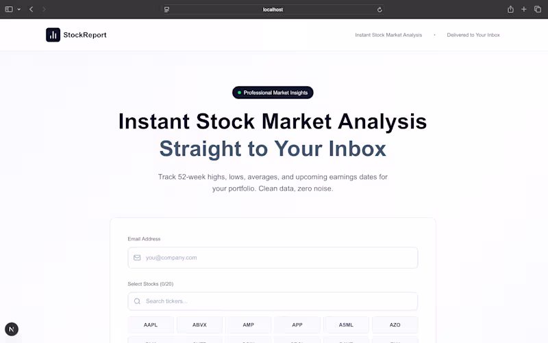 Cover image for Development of Stock Report: Automated Stock Insights Tool