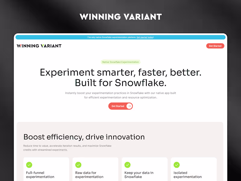 Cover image for Winning Variant Landing Page