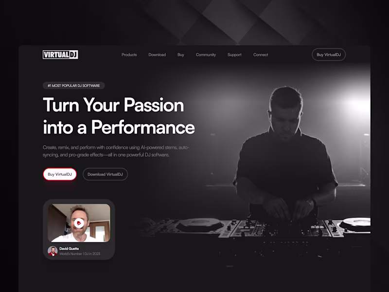 Cover image for Redesign of VirtualDJ website