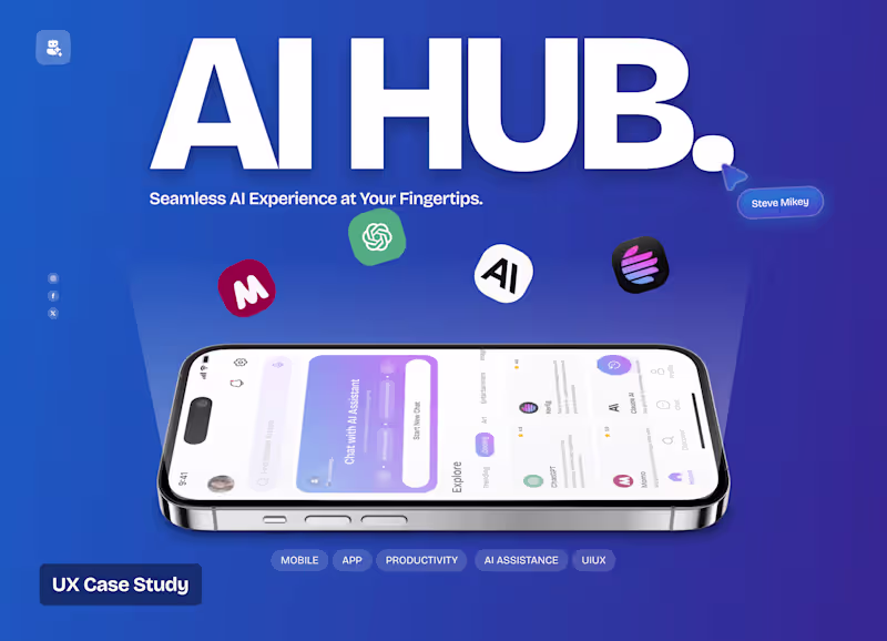 Cover image for AI Hub App | UX Case Study
