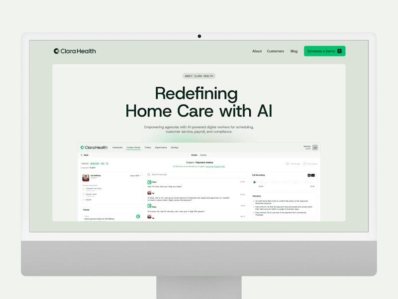 Cover image for Clara Health AI Platform - Web Design