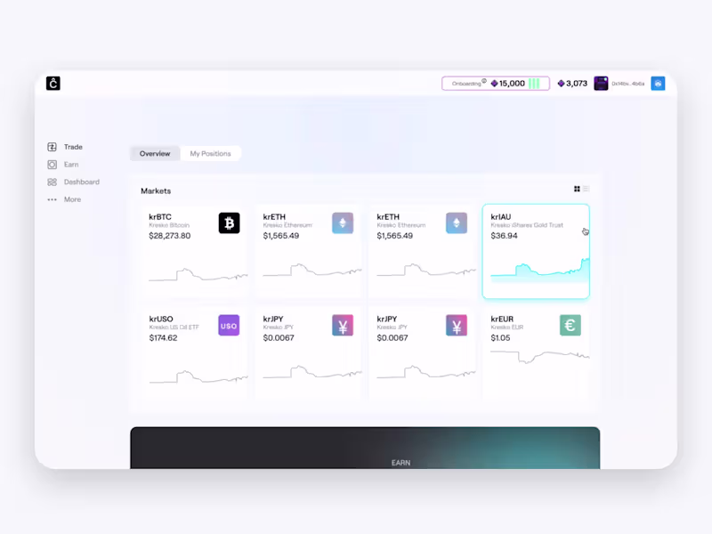 Cover image for UX/UI Design for User Onboarding of Kresko's Blockchain Web App 