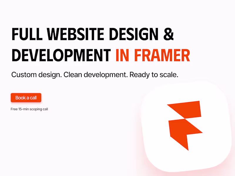 Cover image for Full website design & development in Framer