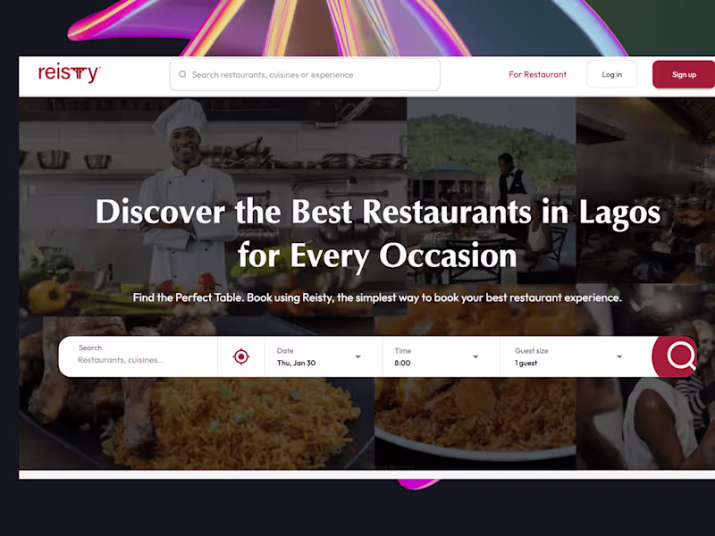 Cover image for Resty Restaurant Booking Platform