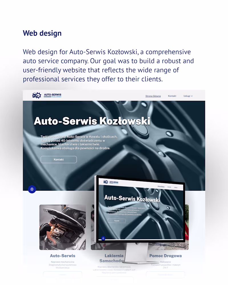 Cover image for Auto Service Web Design