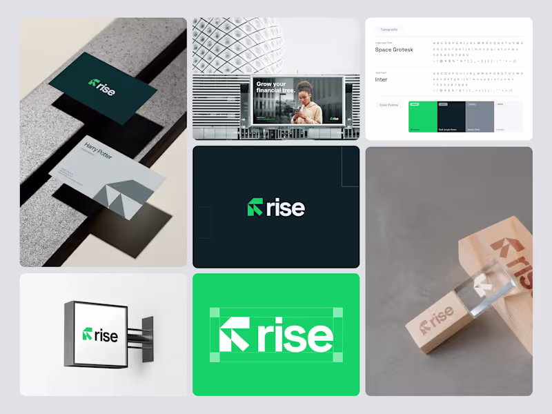 Cover image for Rise - Fintech Brand Identity & Visual System || Concept Pro...