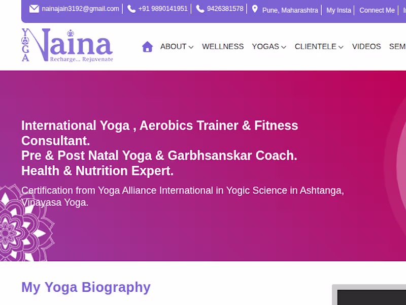 Cover image for Naina Yoga is a wellness