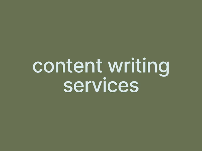 Cover image for Content Writing & Editing