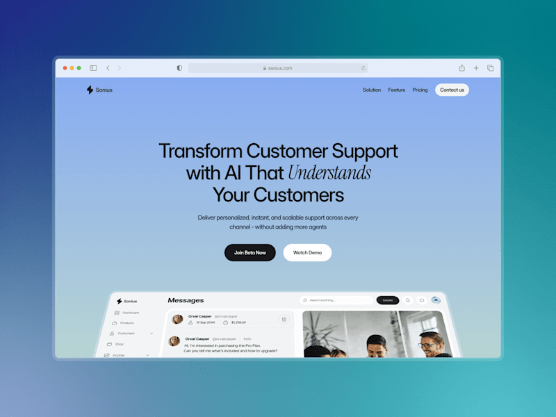 Cover image for AI Customer Services Website Design