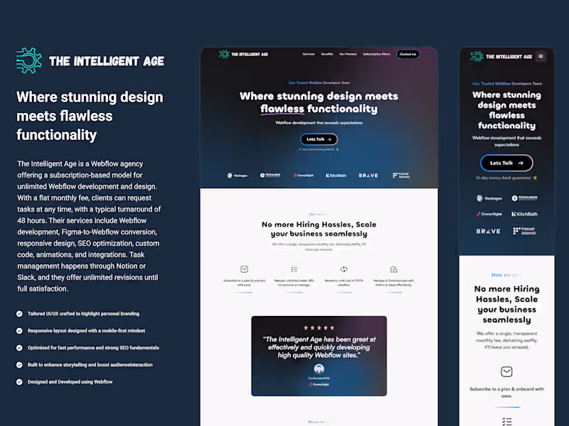 Cover image for The Intelligent Age | Webflow Build