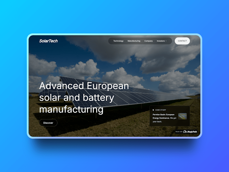 Cover image for SolarTech Landing Page Design