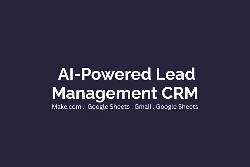Cover image for  AI-Powered Lead Management CRM