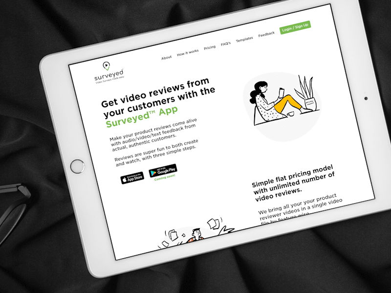 Cover image for UI Design: Surveyed Landing Page