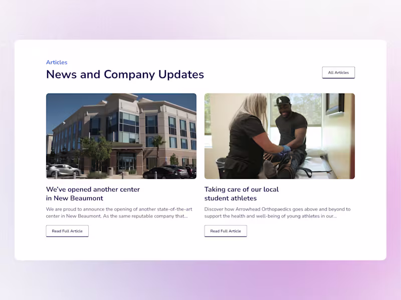 Cover image for Arrowhead Orthopaedics shares community impact through expan...