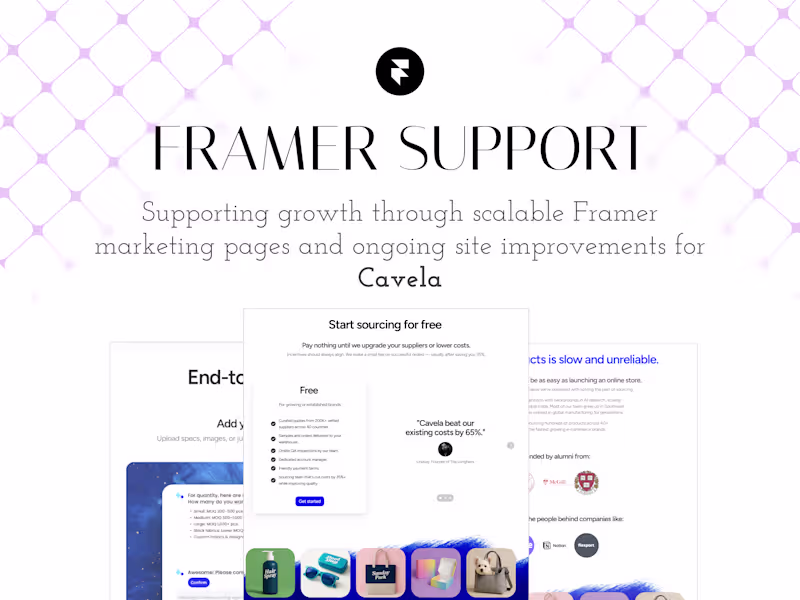 Cover image for Ongoing Framer Support and Marketing Pages Development
