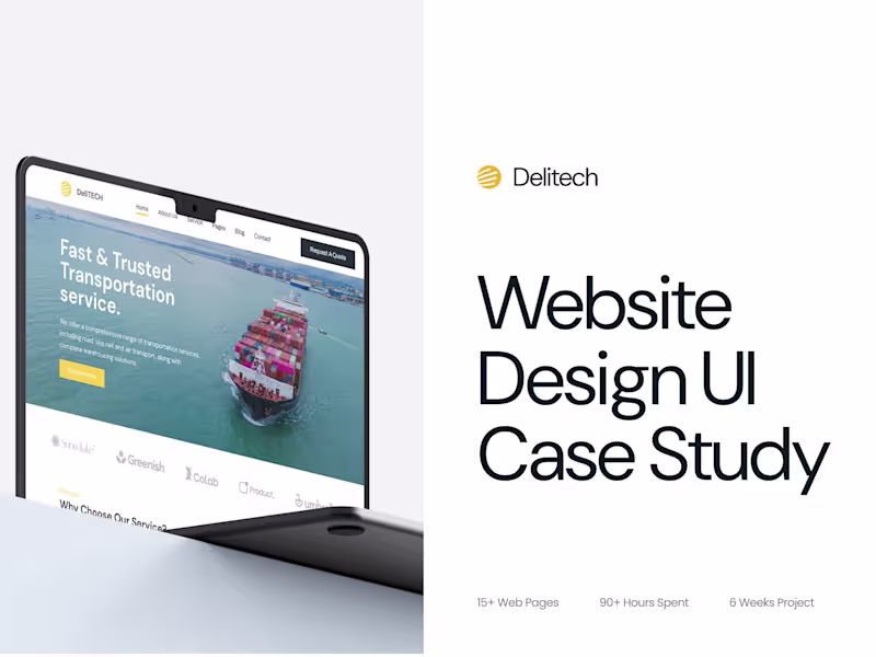 Cover image for Delitech - Website Design UI Case Study