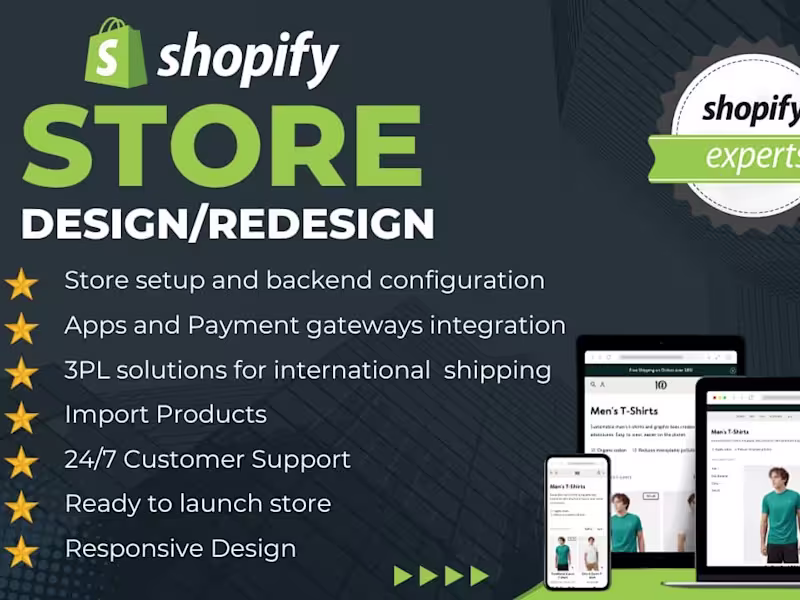 Cover image for Shopify Store Designer, Shopify Expert, Shopify Developer