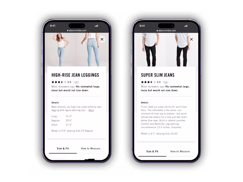 Cover image for Empowering Confident Online Shopping - Abercrombie & Fitch