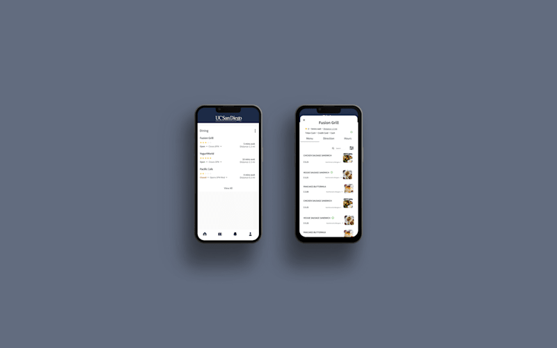 Cover image for UC San Diego APP Redesign — Dining Function