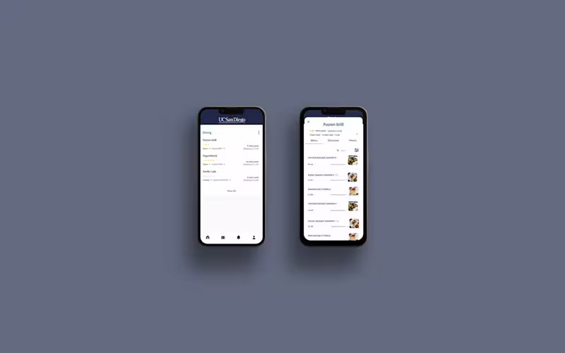 Cover image for UC San Diego APP Redesign — Dining Function