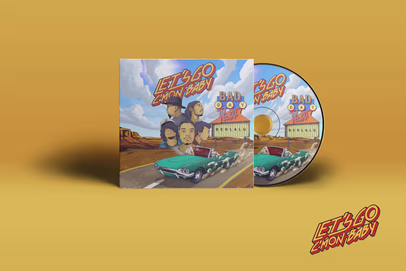 Cover image for Album cover Illustration "Let's Go C'mon Baby"