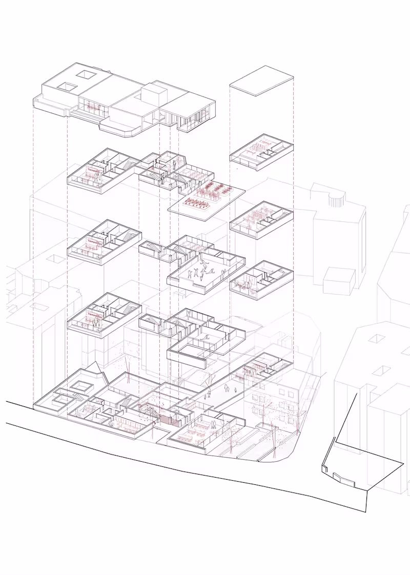 Cover image for Apoderament | Sta Coloma - Axonometric drawing diagram