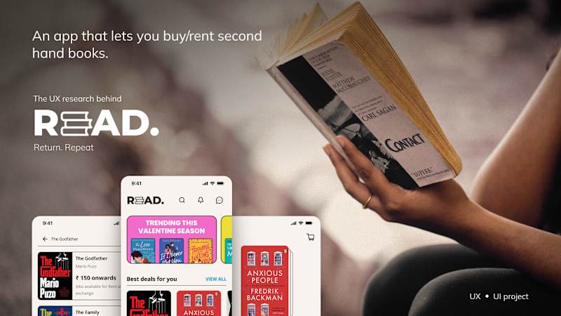 Cover image for Book Renting app UX project :: Behance