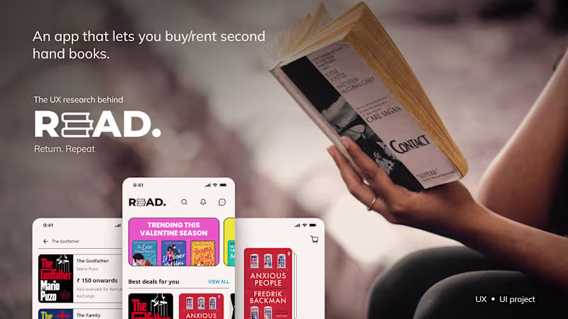 Cover image for Book Renting app UX project :: Behance